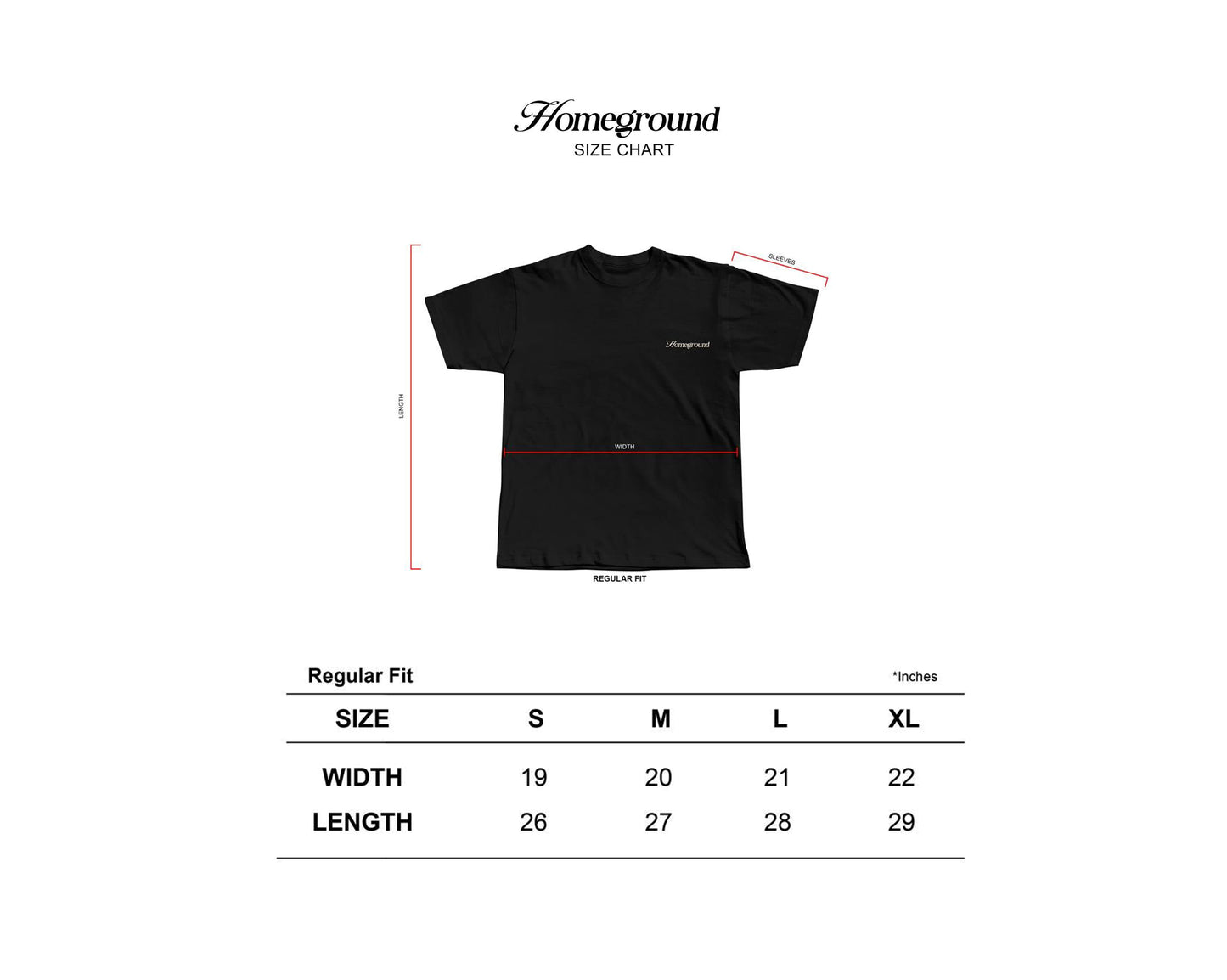 HOMEGROUND: LWYS TEE (REGULAR)